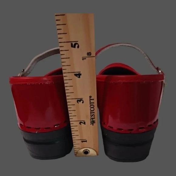 BJork Marcella Mary Jane red patent leather clogs - Picture 2 of 11